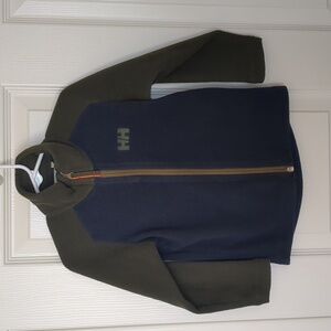 Helly Hansen 3T Olive and Navy Polartec Fleece Jacket